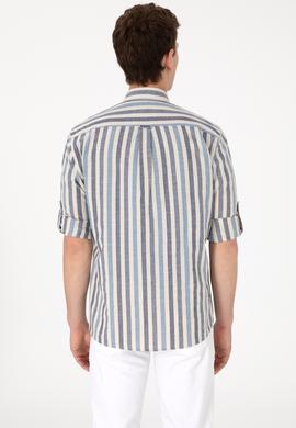 Erkek İndigo Uzun Kollu Gömlek - 50299575001