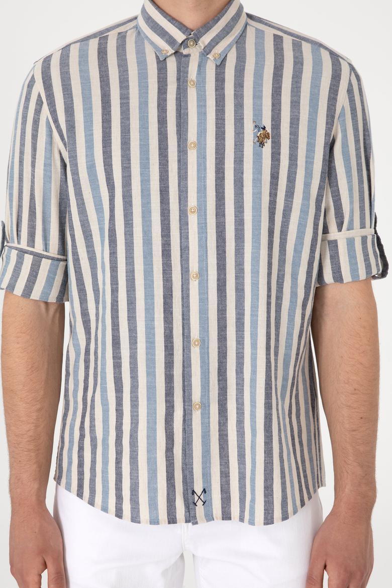 Erkek İndigo Uzun Kollu Gömlek - 50299575001