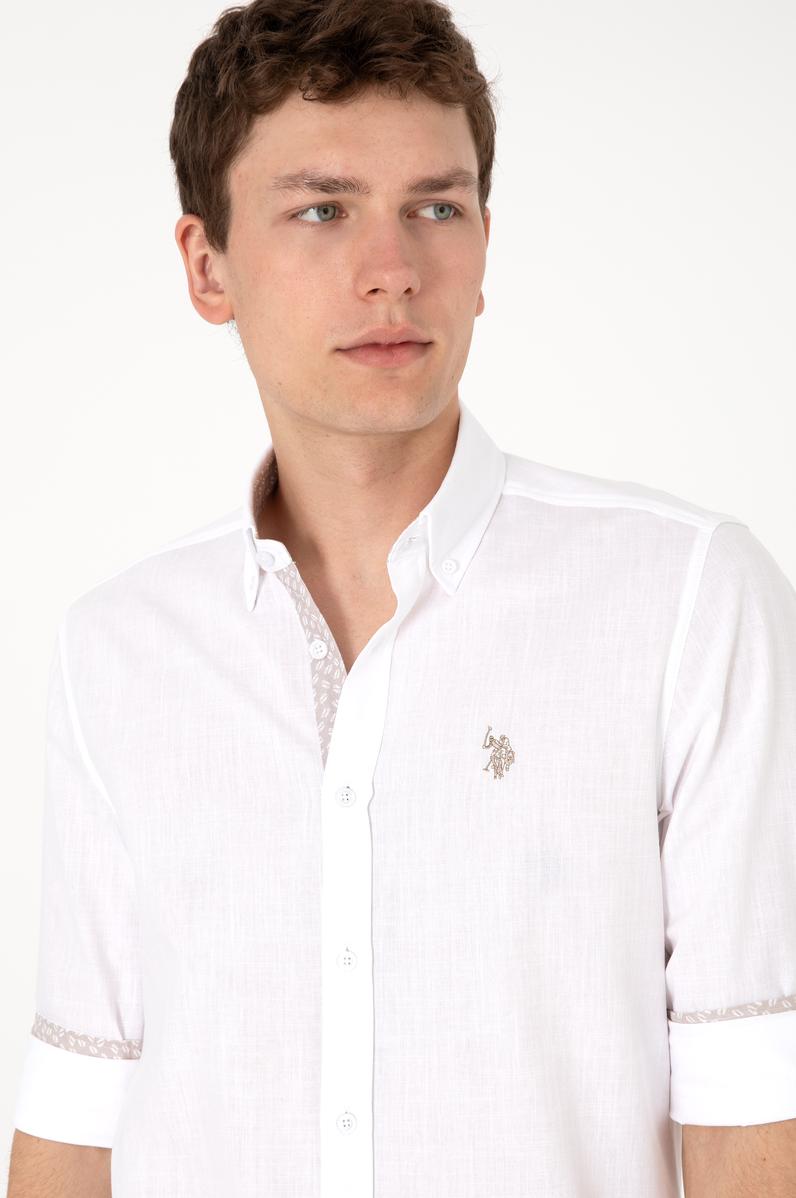 Erkek Beyaz Uzun Kollu Gömlek