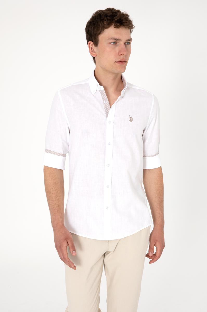 Erkek Beyaz Uzun Kollu Gömlek