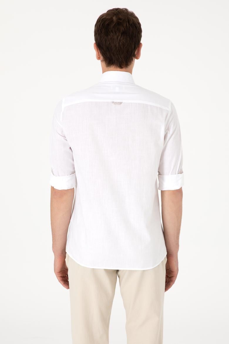 Erkek Beyaz Uzun Kollu Gömlek - 50300200005