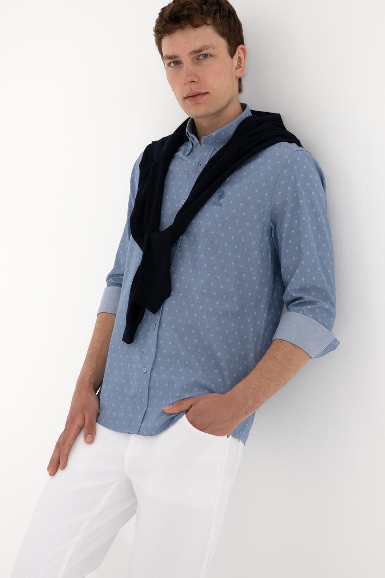 Erkek Mavi Uzun Kollu Gömlek - 50300515005