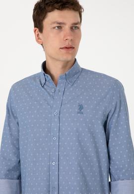 Erkek Mavi Uzun Kollu Gömlek - 50300515005