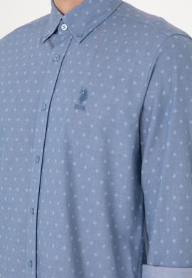 Erkek Mavi Uzun Kollu Gömlek - 50300515005