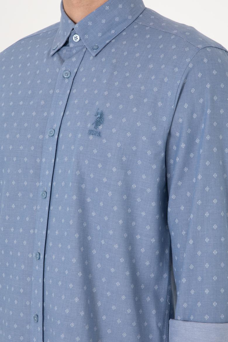 Erkek Mavi Uzun Kollu Gömlek - 50300515005