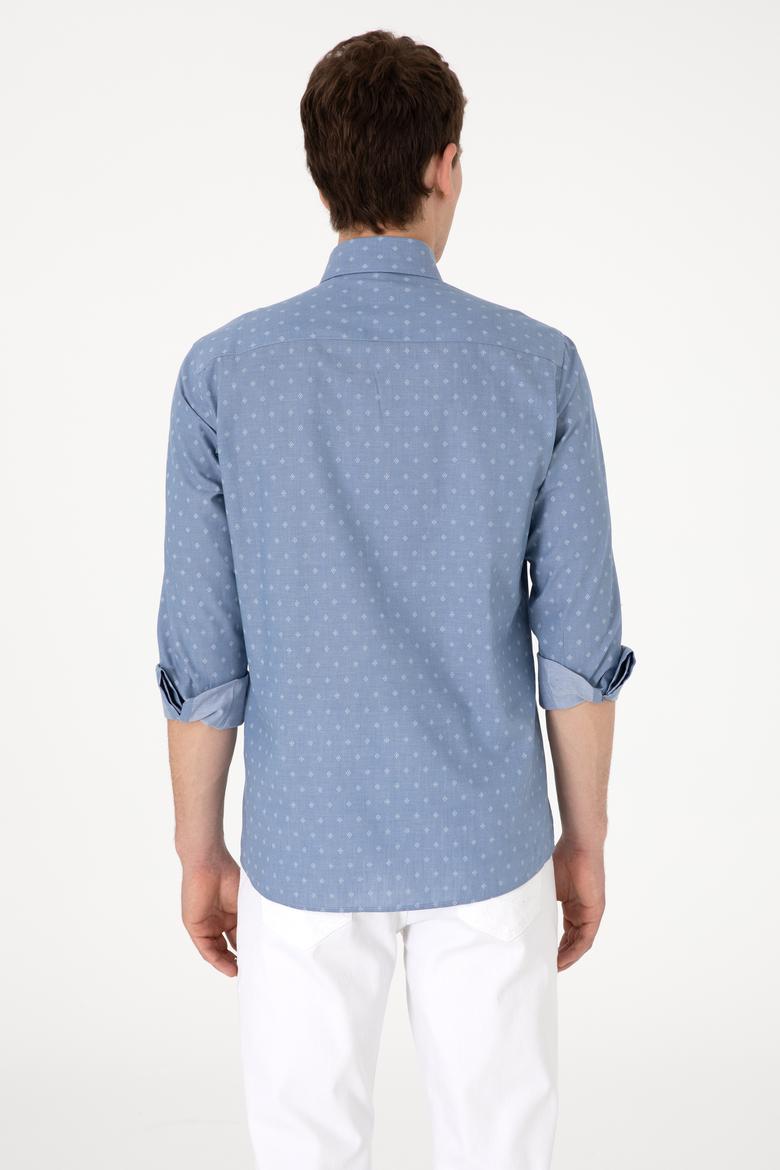 Erkek Mavi Uzun Kollu Gömlek - 50300515005