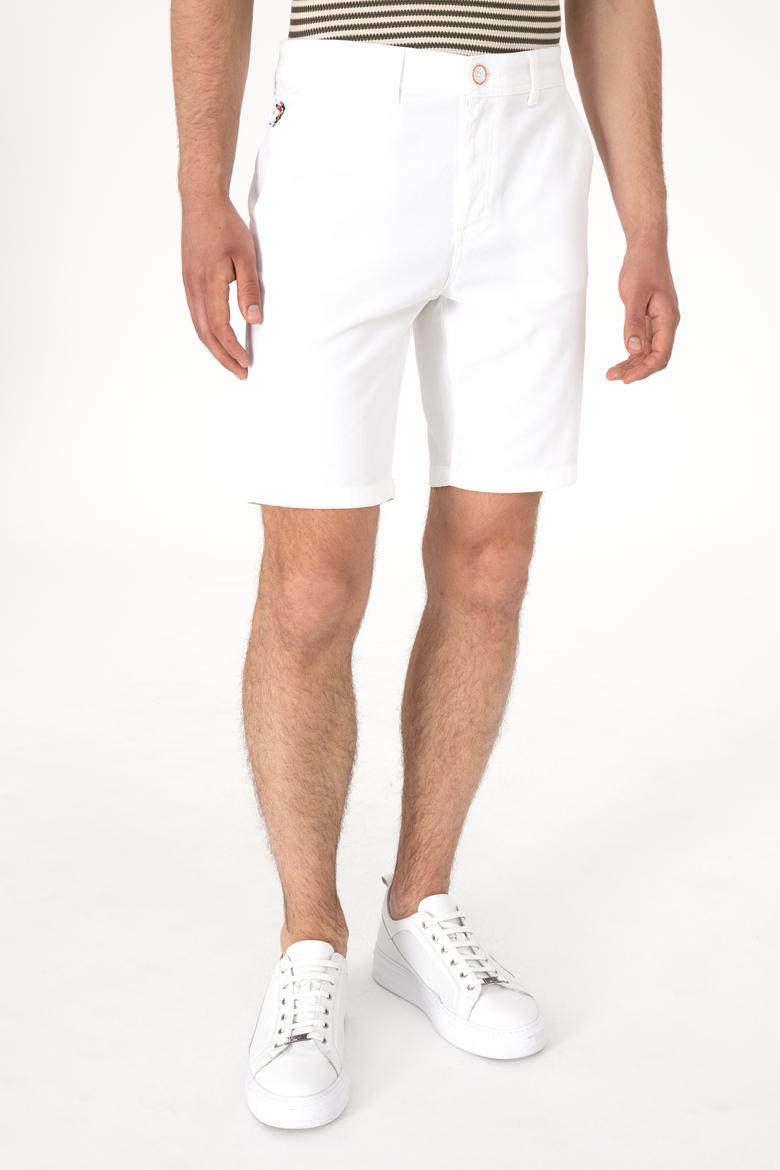 Erkek Beyaz Dokuma Şort - 50299172012