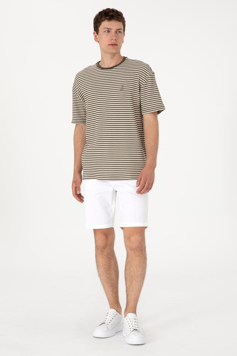 Erkek Beyaz Dokuma Şort - 50299172012