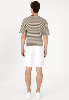 Erkek Beyaz Dokuma Şort - 50299172012