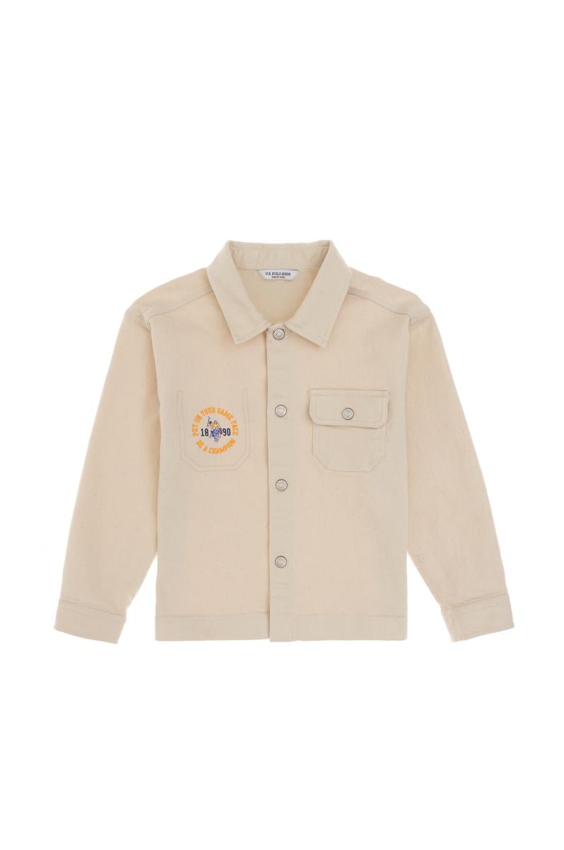 Erkek Çocuk Krem Uzun Kollu Gömlek