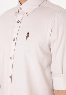 Erkek Taş Uzun Kollu Basic Gömlek - 50297897043