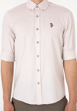 Erkek Taş Uzun Kollu Basic Gömlek - 50297897043