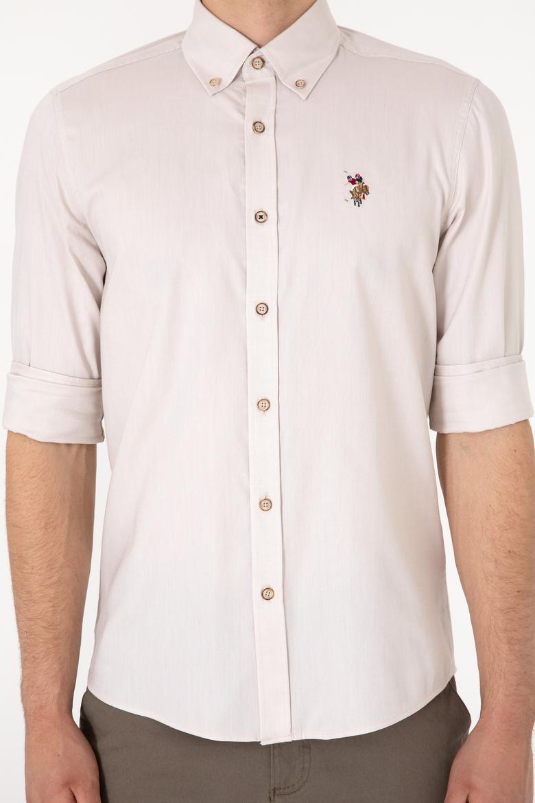 Erkek Taş Uzun Kollu Basic Gömlek - 50297897043