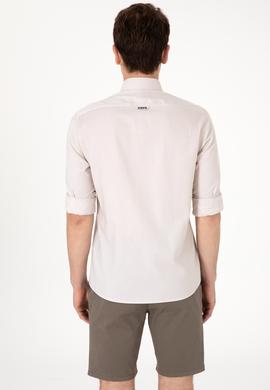 Erkek Taş Uzun Kollu Basic Gömlek - 50297897043