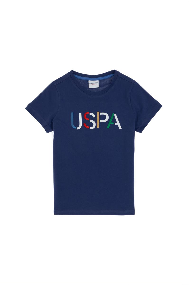 Erkek Çocuk Açık Lacivert Bisiklet Yaka Tişört