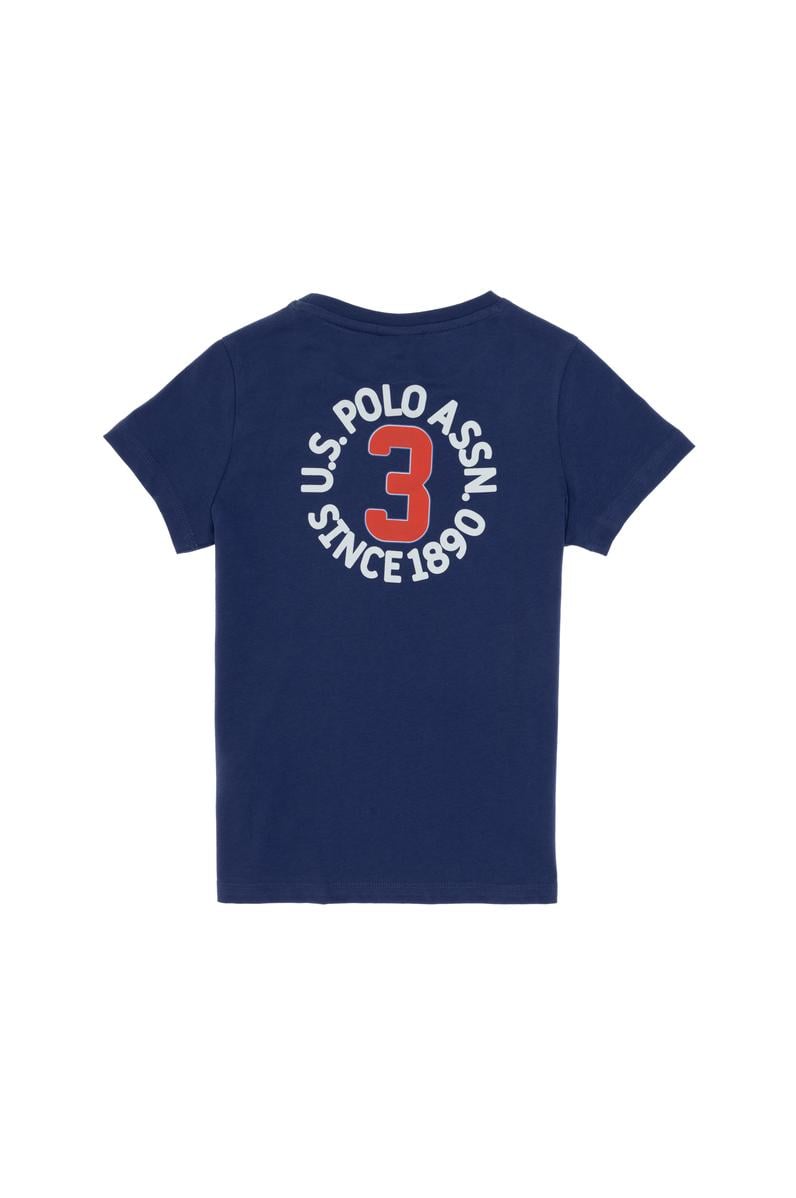 Erkek Çocuk Açık Lacivert Bisiklet Yaka Tişört