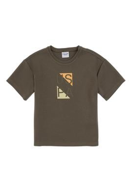 Erkek Çocuk Vizon Comfort Bisiklet Yaka Tişört - 50299902010