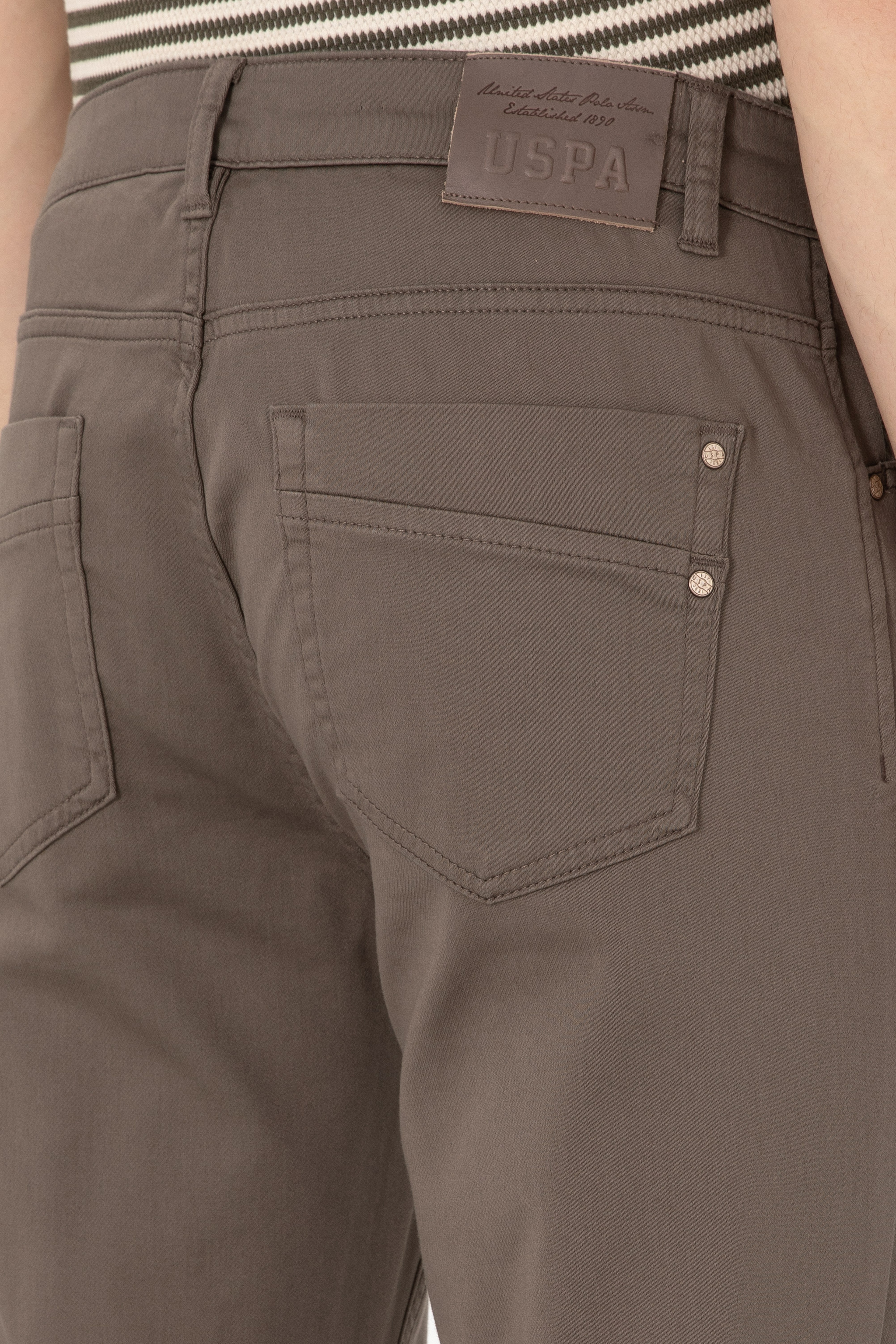 Erkek Slim Fit Vizon Kanvas Pantolon - Image 6