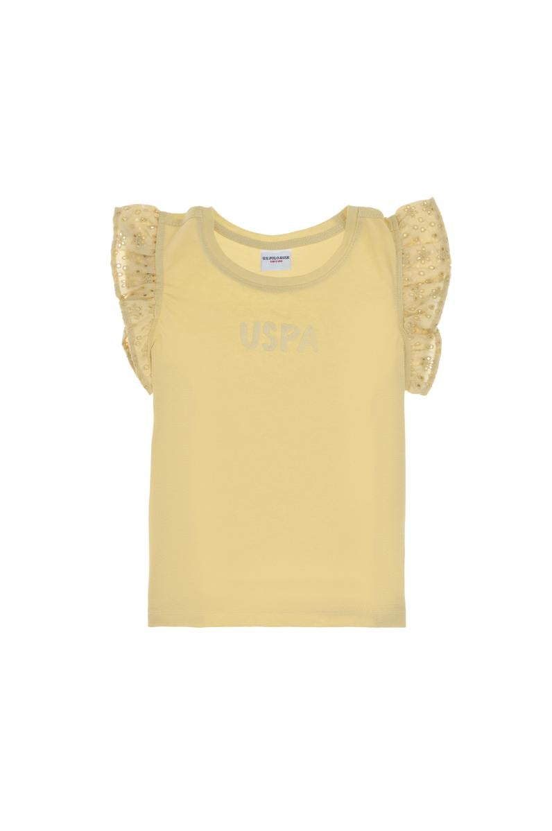 Kız Çocuk Açık Haki Tişört