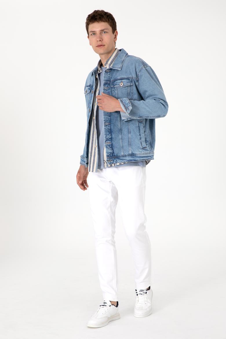 Erkek Açık Mavi Jean Gömlek - 50304319003