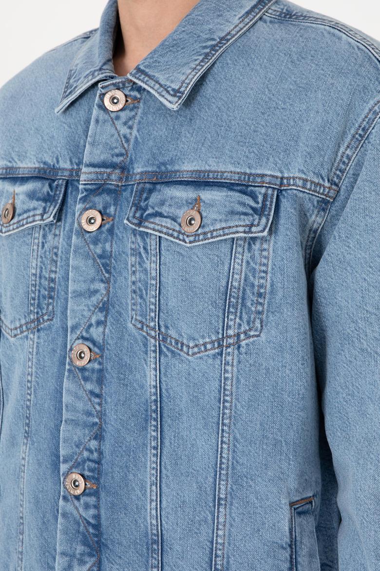 Erkek Açık Mavi Jean Gömlek - 50304319003