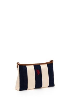 Kadın Lacivert Çizgili Çıkarılabilir Askılı Kanvas El Çantası - 50307120001