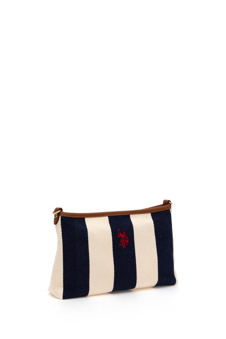 Kadın Lacivert Çizgili Çıkarılabilir Askılı Kanvas El Çantası - 50307120001