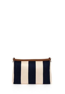 Kadın Lacivert Çizgili Çıkarılabilir Askılı Kanvas El Çantası - 50307120001