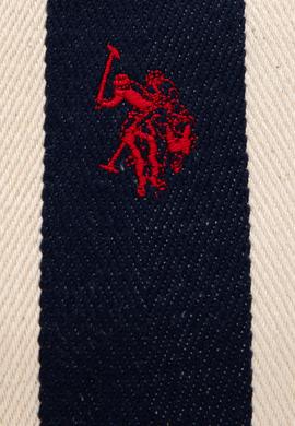 Kadın Lacivert Çizgili Çıkarılabilir Askılı Kanvas El Çantası - 50307120001