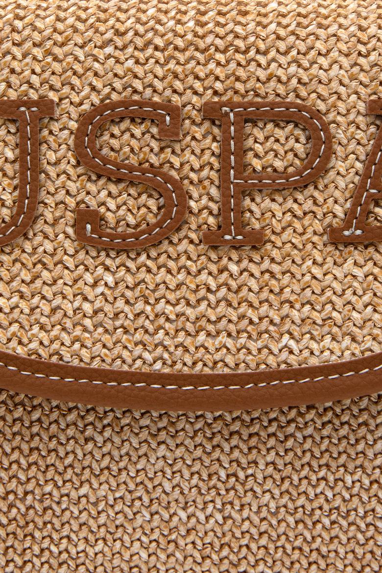 Kadın Bej Hasır Çapraz Çanta - 50304995001