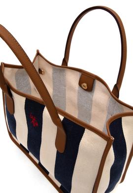 Kadın Lacivert Çizgili Makyaj Çantalı Kol Çantası - 50305001001