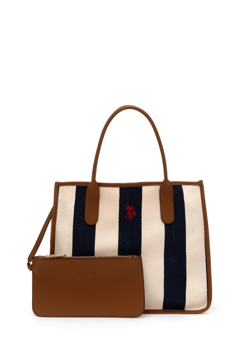 Kadın Lacivert Çizgili Makyaj Çantalı Kol Çantası - 50305001001