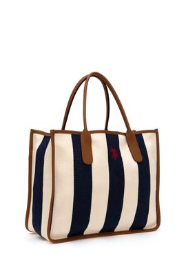 Kadın Lacivert Çizgili Makyaj Çantalı Kol Çantası - 50305001001