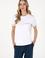 Kadın Beyaz Modal Karışımlı Bisiklet Yaka Tişört