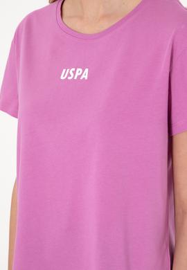 Kadın Fuşya Bisiklet Yaka Tişört - 50305824076