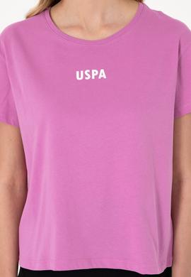 Kadın Fuşya Bisiklet Yaka Tişört - 50305824076