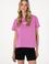 Kadın Fuşya Bisiklet Yaka Tişört