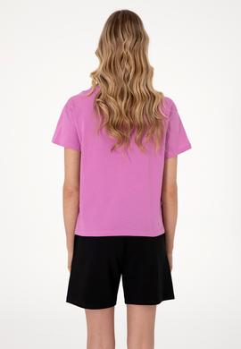 Kadın Fuşya Bisiklet Yaka Tişört - 50305824076
