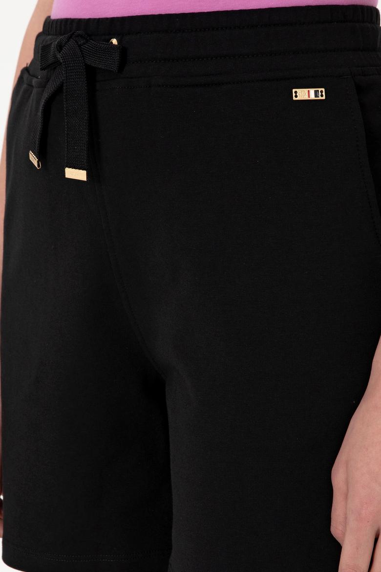 Kadın Siyah Örme Şort - 50305755040