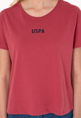 Kadın Vişne Bisiklet Yaka Tişört - 50305824057