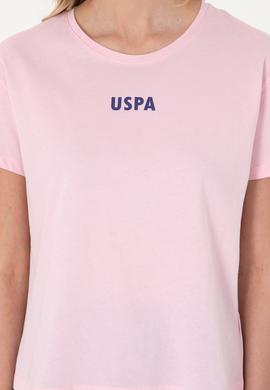 Kadın Açık Pembe Bisiklet Yaka Tişört - 50305824070