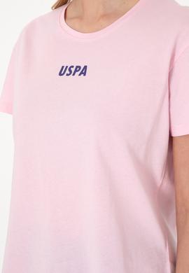 Kadın Açık Pembe Bisiklet Yaka Tişört - 50305824070