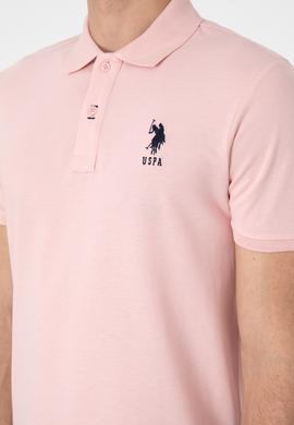 Erkek Slim Fit Polo Yaka Pudra Basic Tişört - 50305929308