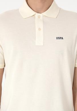 Erkek Regular Fit Polo Yaka Krem Basic Tişört - 50306007341