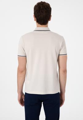 Erkek Slim Fit Polo Yaka Taş Basic Tişört - 50305980047