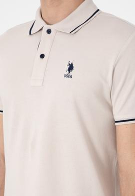 Erkek Slim Fit Polo Yaka Taş Basic Tişört - 50305980047