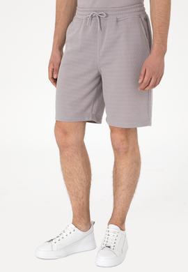 Erkek Koyu Gri Örme Şort - 50308794030