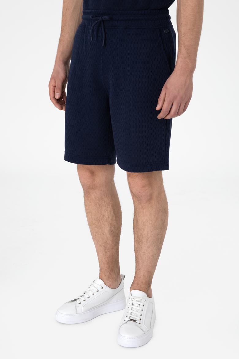Erkek Lacivert Örme Şort - 50308794007