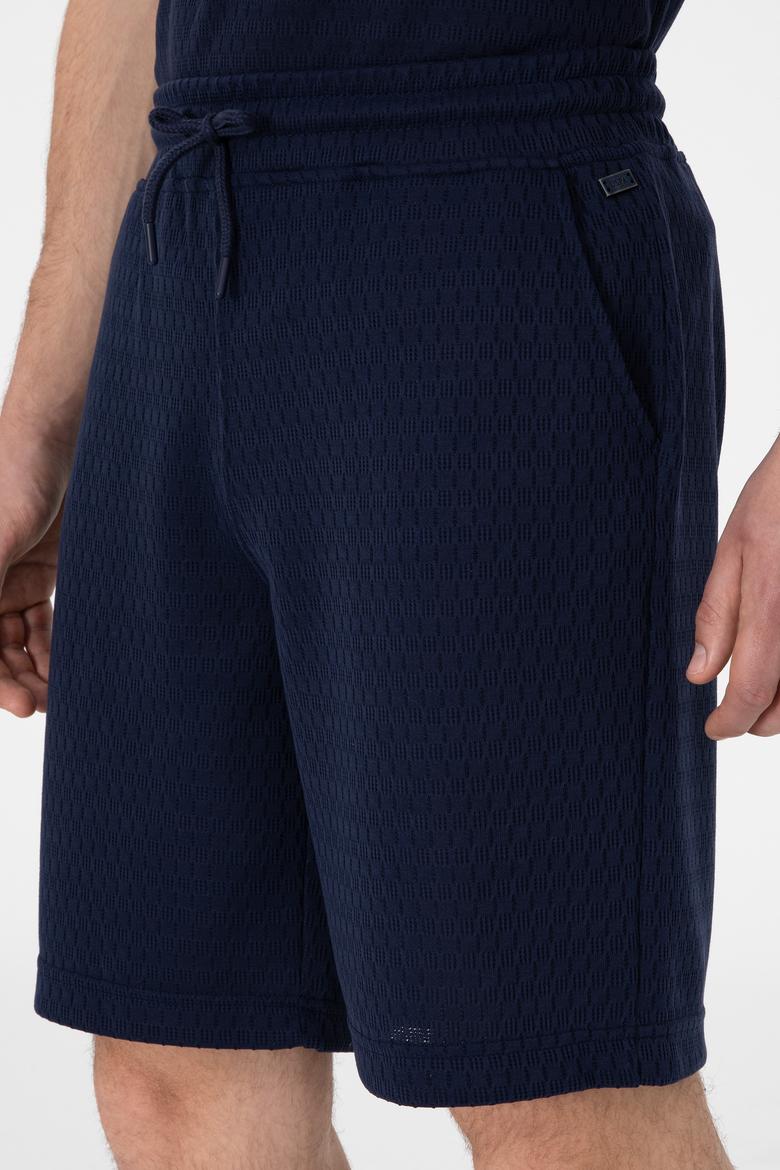Erkek Lacivert Örme Şort - 50308794007