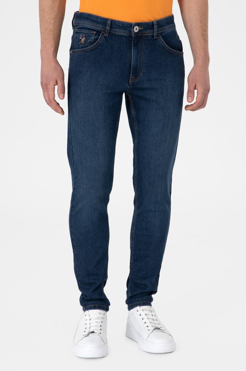 Erkek Mavi Slim Fit Jean Pantolon